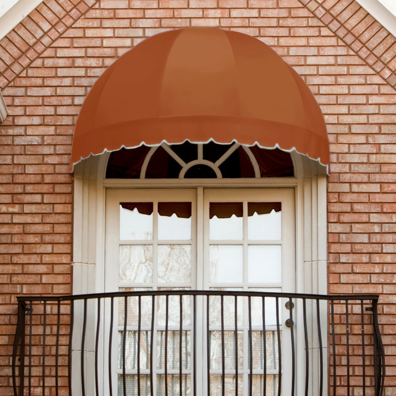 Awntech Bostonian Acrylic Fabric Fixed Awning, Terracotta, 27.25" H x 40.5" W x 20.25" D