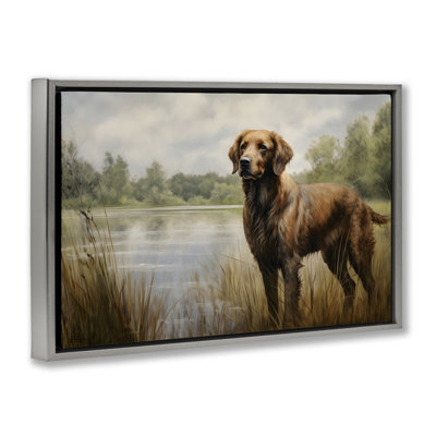 Toile flottante Retriever par Petal Prints