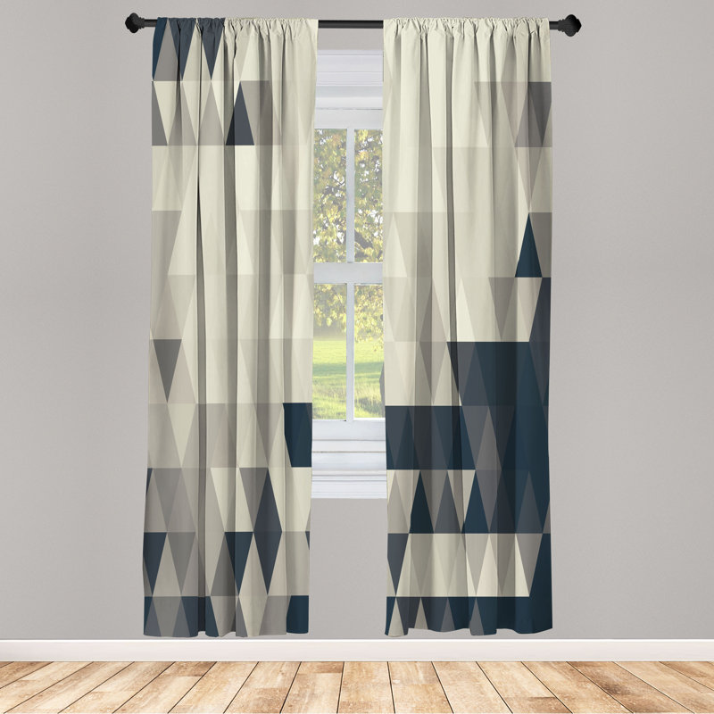 Semi Sheer Curtain Pair, 28" W x 63" L