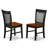 3 Piece Kitchen Table & Chairs Set Contains a Round Dining Table with Pedestal and 2 Dining Chairs, Black & Cherry-1744428088-1729564832