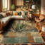 Machine Printed 229cm X 157cm Area Rug