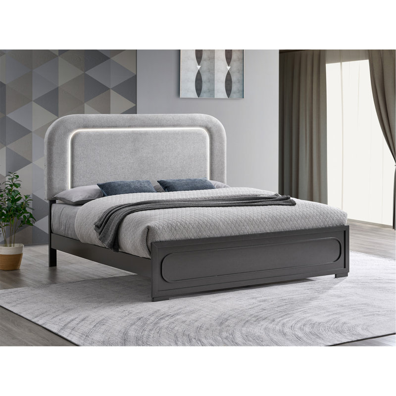 Grand lit (matelas non inclus), wengé