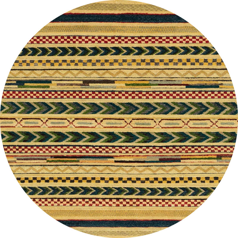 Abstract Indoor Rug, Round 7'