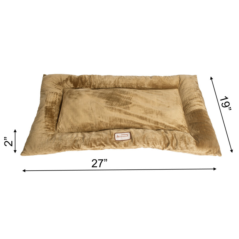 Tapis pour chien en velours doux, Moyen (l 27 po x P 19 po x H 2 po), Sauge vert