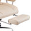 Grand fauteuil de bureau inclinable kaki / brun avec repose-pieds, capacité de 400 lb, cuir PU robuste avec support lombaire et roulettes silencieuses
