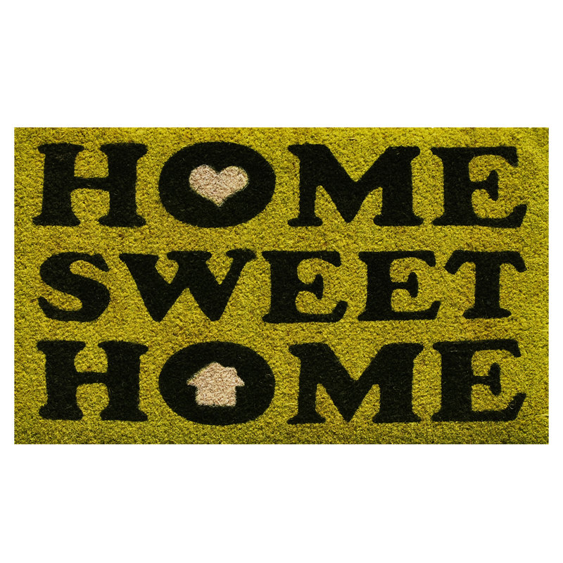 Home Sweet Home Natural Coir Non-Slip Outdoor Doormat