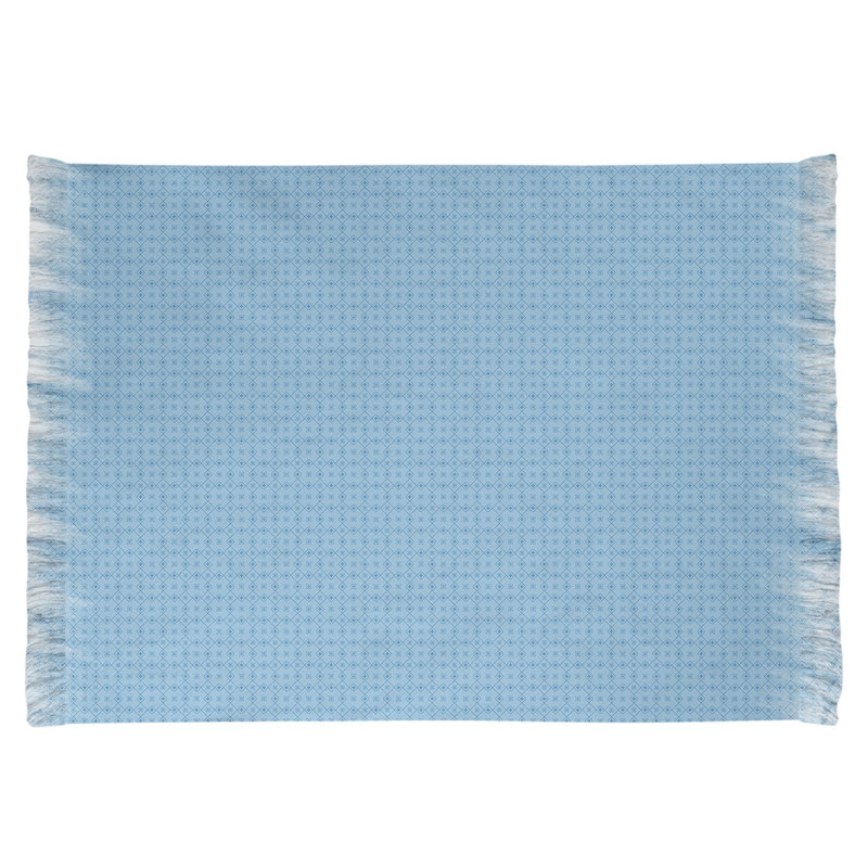 Tapis décoratif napperon bleu, non