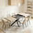 55.11"-70.86"Retro Rectangular Stretch Dining Table-985527823