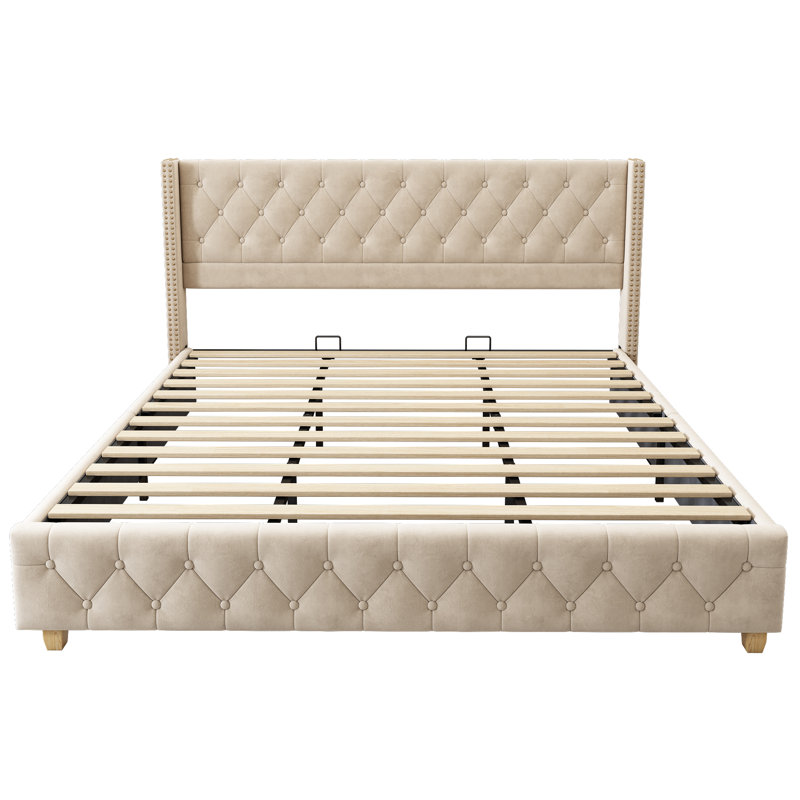 Doiron Upholstered Bed, Super King (6'), Beige