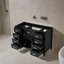 47" Bathroom Vanity without Sink, Cabinet Only, 2 Doors and 8 Drawers, Soft Close System, Classic Design, Black-1155558209