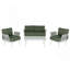 Ensemble de conversation d'extérieur 4 pièces avec causeuse, chaises, table, conception ergonomique, structure en acier antirouille, coussins épais hydrofuges, assemblage facile-130483364-130483363