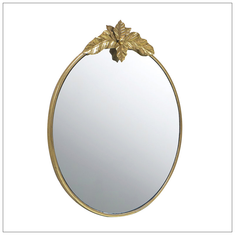 Large Round Wall Mirror With Metal Frame, Circle Accent Mirror For Living Room Bedroom Entryway