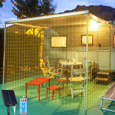 Gerdineke 200 - Bulb 116'' Solar Powered LED Curtain String Light