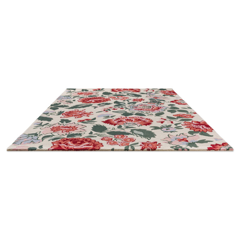 LA Wendling floral coquelicot rouge 083100 140X200, Rectangle 4 pi 7 po x 6 pi 6 po