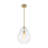 Glowlite 1-Light Single Clear Glass Teardrop Pendant-1772985444