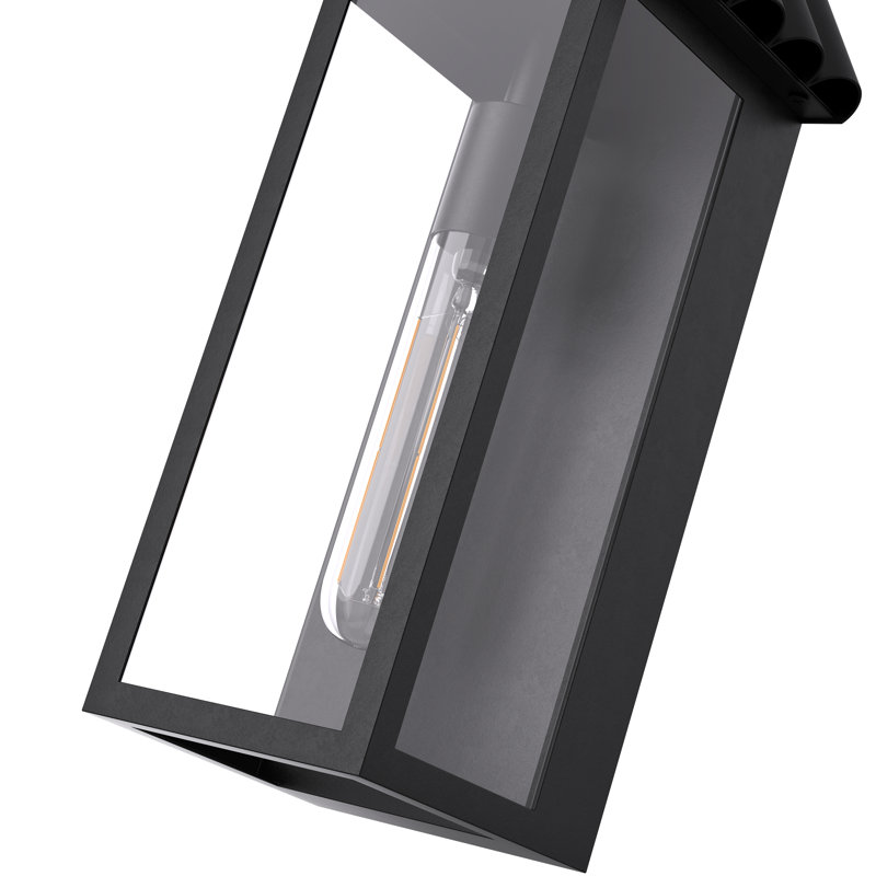 15'' Black Modern Outdoor Wall Sconce