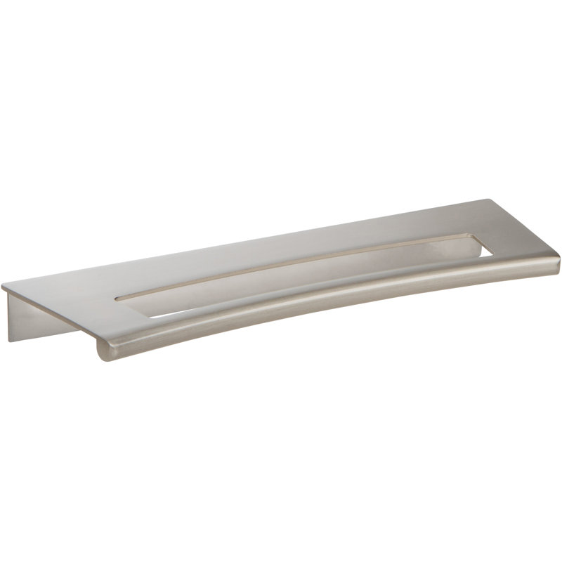 Mid Century 1 1/4" Center to Center Finger pull, 5 1/16", Brushed Nickel