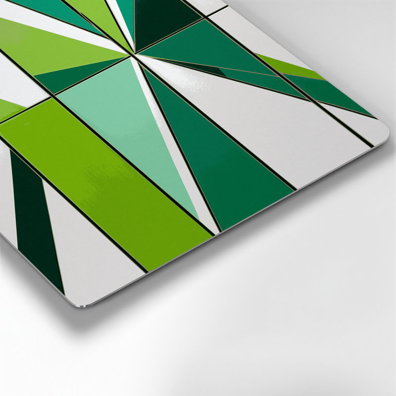 Art mural rigide en métal 19 "Hard Edge", H 11 po x l 14 po