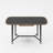 Arbania Glass Top Metal Base Writing Desk