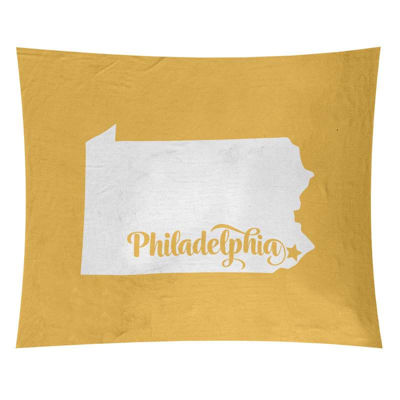 Tapisserie de Philadelphie, Pennsylvanie, H 88 po x l 104 po, Jaune