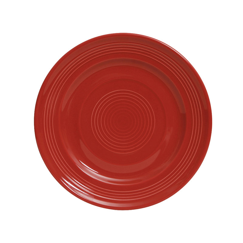 Ensemble d'assiettes plates 12 po Concentrix, Rouge Cayenne