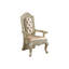 Fauteuil d'appoint en cuir reconstitué champagne