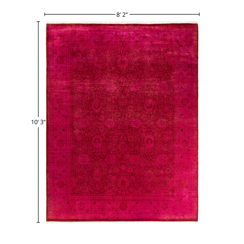 Tapis unique en laine 8 pi 2 po x 10 pi 3 po Marama