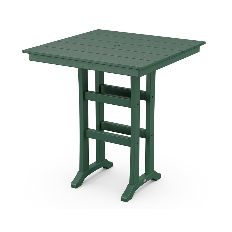 Chinoiserie 4 - Person Patio Dining Set with Square Table, Green