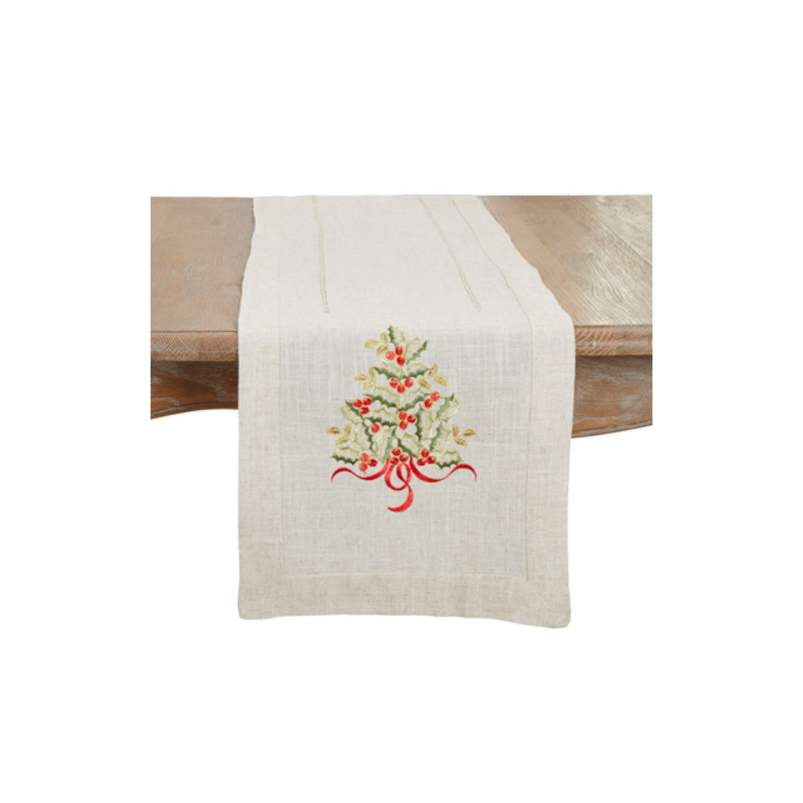 Ayverie Floral Christmas Table Runnner, 72" x 16"
