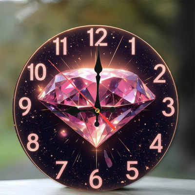 Sparkling Diamond Clock With Stars