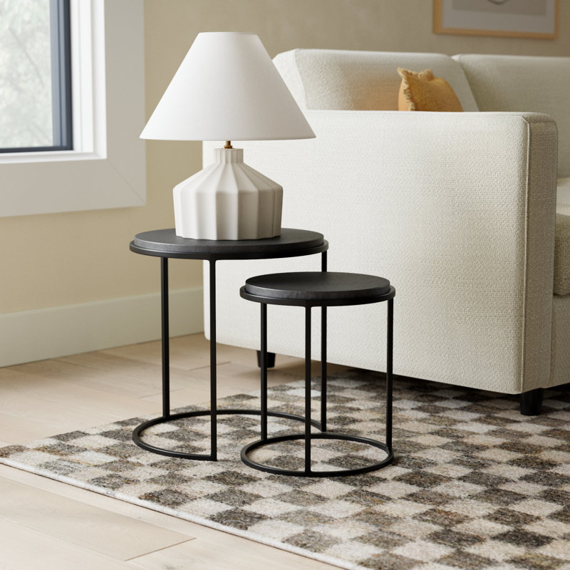 Henri Stone Nesting End Table
