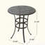 Table de bar en fonte d'aluminium avec motif en treillis et porte-parapluie pour un repas en plein air élégant