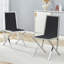 Chaises de salle à manger ergonomiques avec structure en métal et polyuréthane facile à nettoyer-721805559