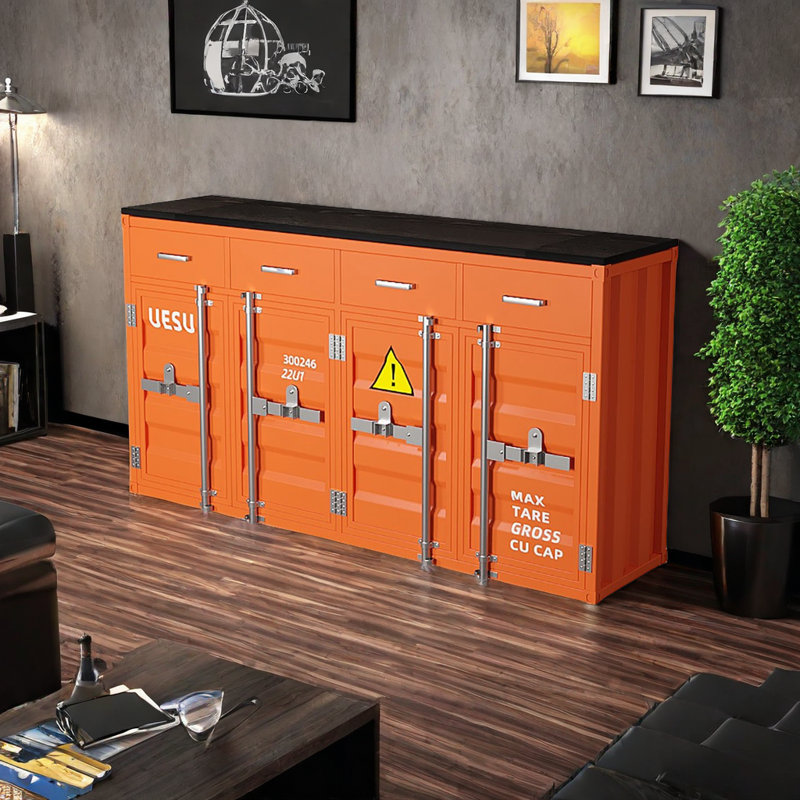 Buffet Jennier 70,86, Orange / argenté