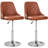  Set of 2 Modern Swivel Adjustable Counter Stool, Faux Leather Upholstered Counter Height Stool with Hydraulic Lift and Metal Pedestal Base for Kitchen Island, Breakfast Bar, Dining Area-1683327612-1704670955