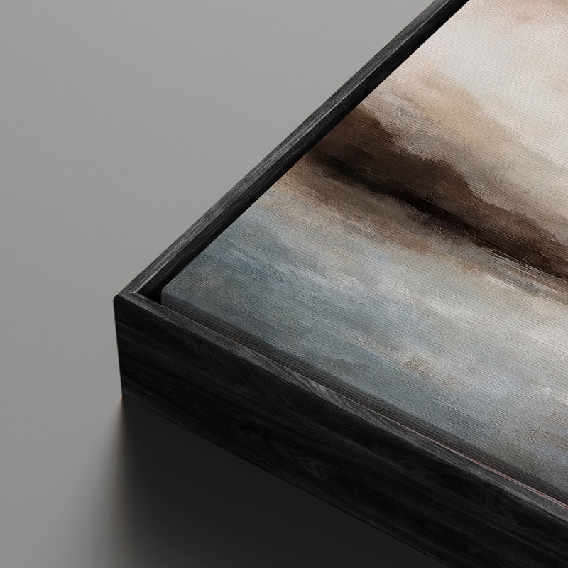 Art mural encadré abstrait rétro antique classique pour chambre à coucher, H 16 po x l 32 po, Noir
