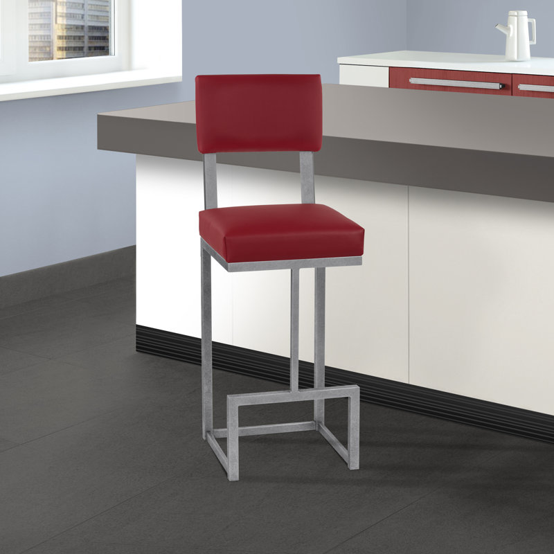Adele Lawton Upholstered Bar Stool in Hand Powder-Painted Finish, Counter Stool (26" Seat Height), Vail Pure White