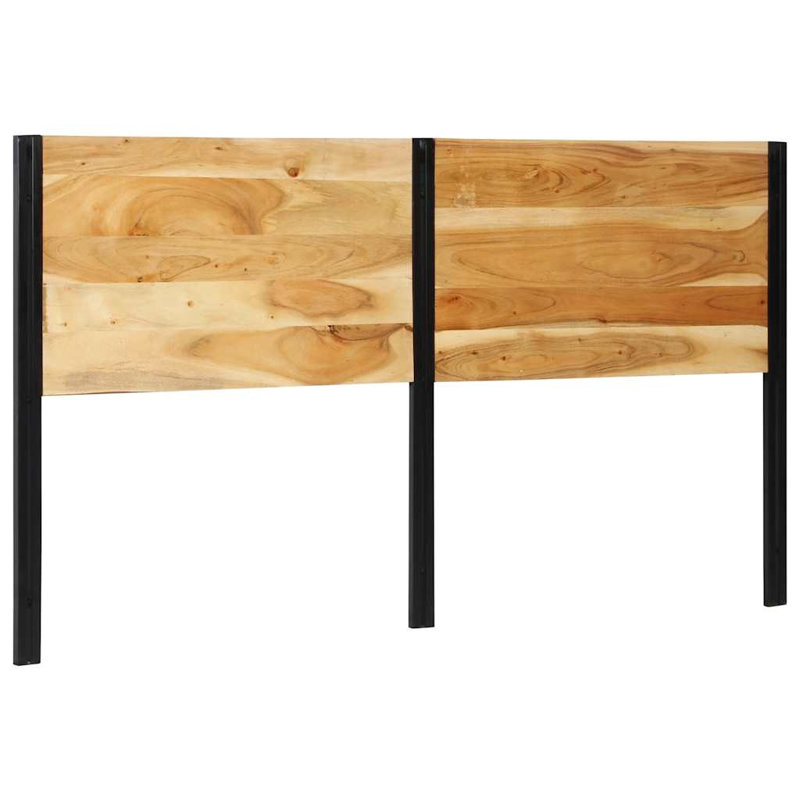 Headboard Solid Wood Acacia And Iron, 100cm H x 180cm W x 2cm D