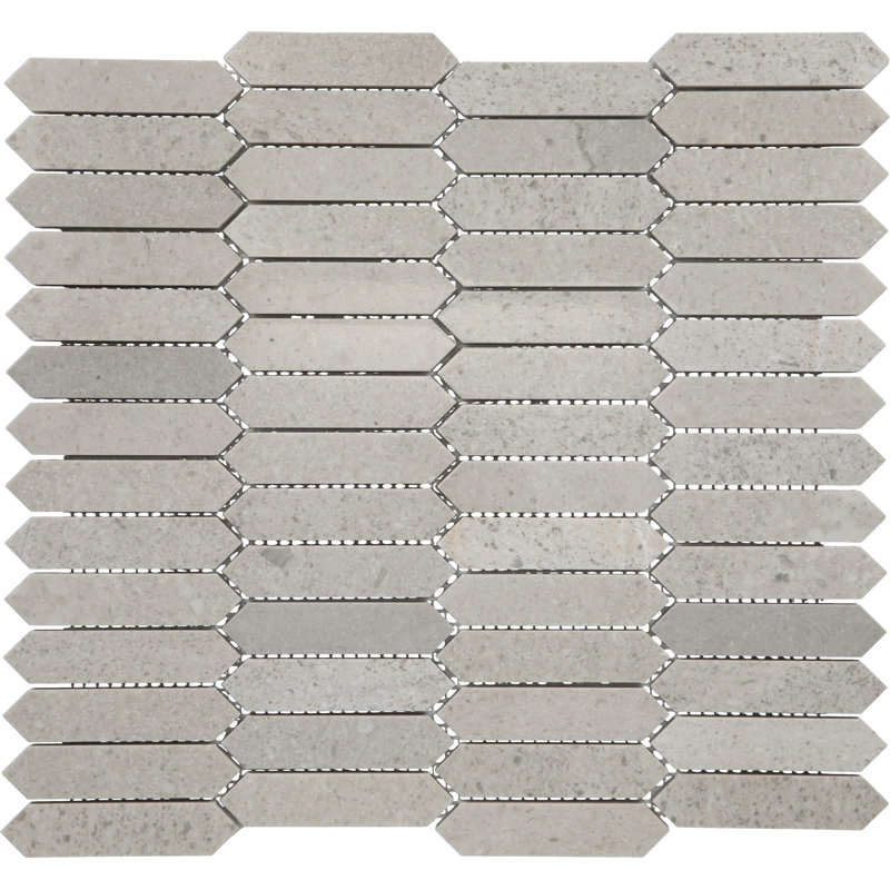 13" x 12" Natural Stone Mosaic Tile, Gray