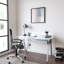 Birl Glass Stainless Steel Writing Desk-1554460407