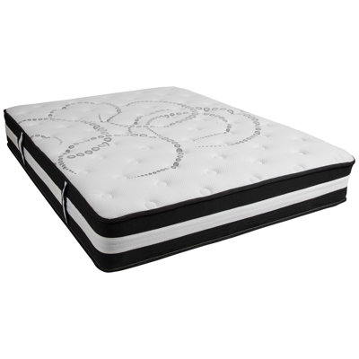 Capri Comfortable Sleep 12" CertiPUR-US Certified Pocket Spring Mattress & 3" Gel Memory Foam Topper