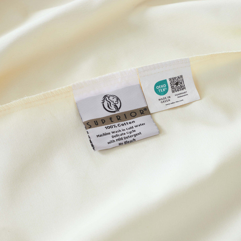 Drap-housse Pavo, Très grand californien, Ivoire, Fits up to 18"