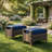 Melvarn Outdoor Patio Wicker Ottoman Set Of 2 With Cushion And Wood-look Finish-809674059