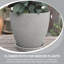 Pots de plantes ronds avec plateau en forme de palmier artificiel de type B et résine-549042962-549042960