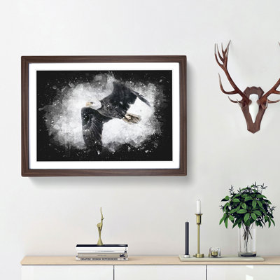 Bald Eagle High in the Sky 1 Piece Single Picture Frame Wall Art on MDF