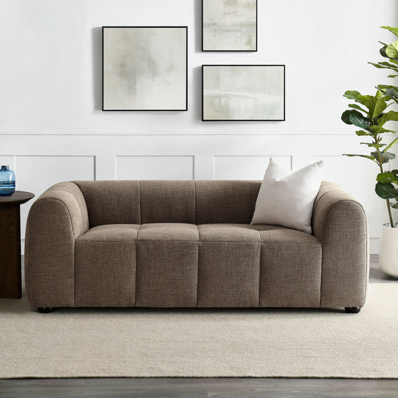 Causeuse en tissu Liana, Moka