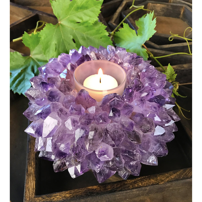 7'' H Stone Tabletop Votive Holder