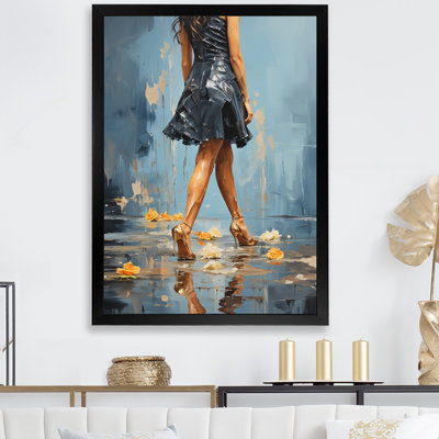 Elegance In Motion Of Woman 's High Heels