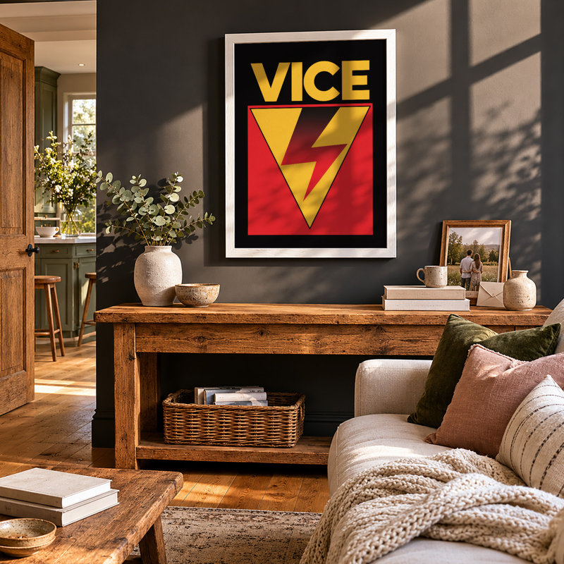 Vice Geometric - Print, A2 - 59.4 x 42.0 cm, White