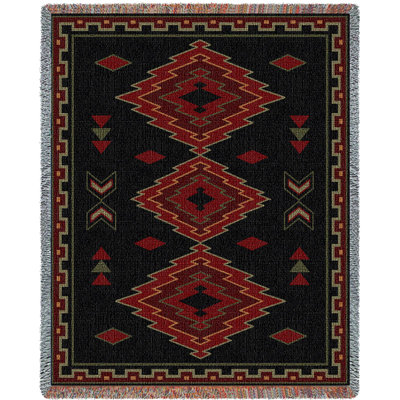Pure Country Weavers Taos Blanket - Southwest Native American Inspired - Gift Tapestry Throw Woven from Cotton - Made in The USA (72x54)